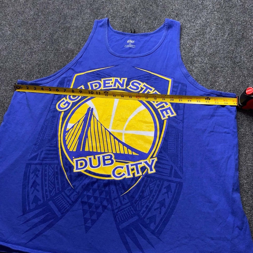 Golden State Warriors Tank Top Men 3XL Blue Sleeveless NBA Adult Dub City - Picture 5 of 6